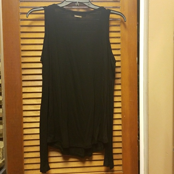 Michael Kors open shoulder top size small in black - Picture 6 of 7